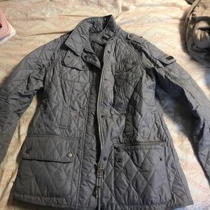 Barbour international coat grey/ purple